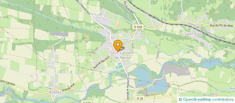 localisation de l'entreprise COMMUNAUTE DE COMMUNES NESTE BAROUSSE à SAINT-LAURENT-DE-NESTE