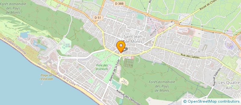 localisation de l'entreprise COMMUNAUTE DE COMMUNES OCEAN MARAIS DE MONTS  SAINT-JEAN-DE-MONTS