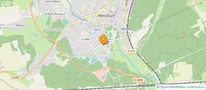 localisation de l'entreprise COMMUNAUTE DE COMMUNES PAYS HERICOURT  HERICOURT