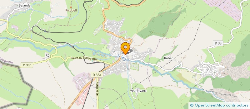 localisation de l'entreprise COMMUNAUTE DE COMMUNES PYRENEES-CERDAGNE  SAILLAGOUSE