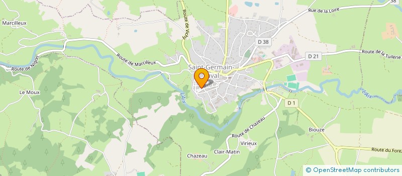 localisation de l'entreprise COMMUNAUTE DE COMMUNES VALS D'AIX-ET-ISABLE  SAINT-GERMAIN-LAVAL