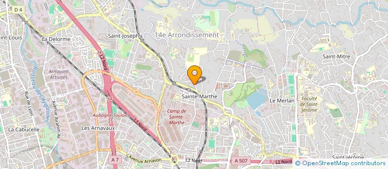 localisation de l'entreprise COMMUNAUTE DE L EGLISE SAINT GOERGES DES SYRIAQUES ORTHODOXES DE FRANCE  MARSEILLE 14EME