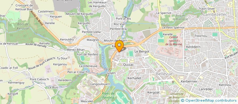 localisation de l'entreprise COMMUNAUTE DE LA CROYANCE CELTIQUE MONDIALE (KREDENN GELTIEK HOLLVEDEL) à BREST