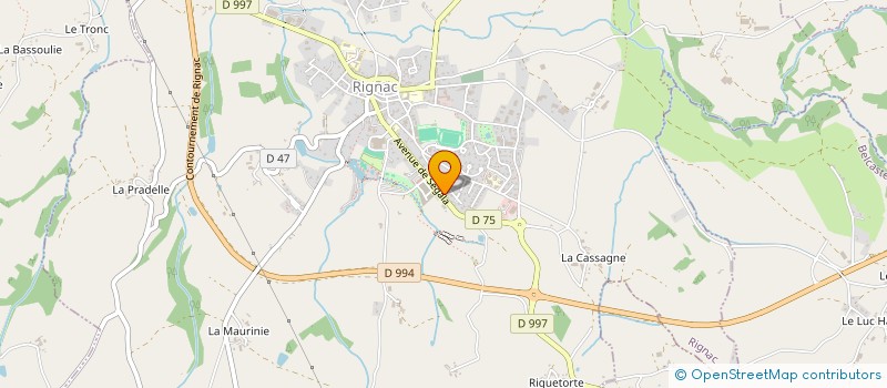 localisation de l'entreprise COMMUNAUTE DE REG'ARTS  RIGNAC