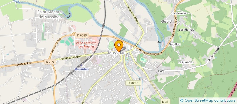 localisation de l'entreprise COMMUNAUTE DES COMUUNES AIDE A DOMICILE à MUSSIDAN
