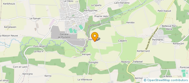 localisation de l'entreprise COMMUNAUTE DES RELIGIEUSE KERMARIA  PLUMELIN