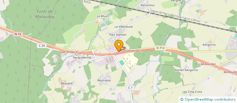 localisation de l'entreprise COMMUNAUTE DON RUA  LANRODEC