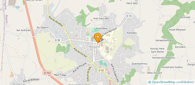 localisation de l'entreprise COMMUNAUTE DU BON SAUVEUR  BEGARD