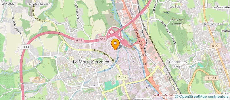 localisation de l'entreprise COMMUNAUTE EMMAUS CHAMBERY à LA MOTTE-SERVOLEX