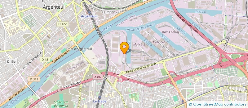 localisation de l'entreprise COMMUNAUTE PORTUAIRE SEINE AVAL à GENNEVILLIERS