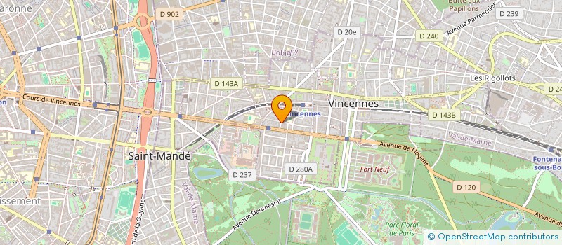 localisation de l'entreprise COMMUNAUTE PROFESSIONNELLE TERRITORIALE DE SANTE AUTOUR DU BOIS à VINCENNES