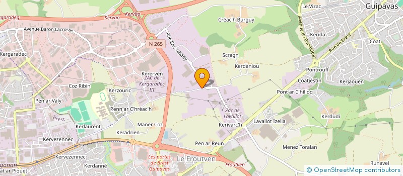 localisation de l'entreprise COMMUNAUTE PROFESSIONNELLE TERRITORIALE DE SANTE BREST SANTE OCEANE  GUIPAVAS