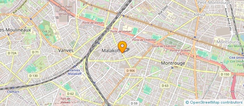 localisation de l'entreprise COMMUNAUTE PROFESSIONNELLE TERRITORIALE DE SANTE CHATILLON CLAMART FONTENAY-AUX-ROSES MALAKOFF VANVES  MALAKOFF