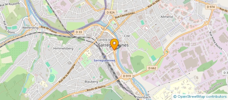 localisation de l'entreprise COMMUNAUTE PROFESSIONNELLE TERRITORIALE DE SANTE (CPTS) DE LA VALLEE DE LA SARRE  SARREGUEMINES