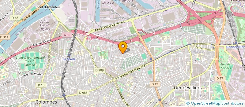 localisation de l'entreprise COMMUNAUTE PROFESSIONNELLE TERRITORIALE DE SANTE D'ASNIERES SUR SEINE  ASNIERES-SUR-SEINE