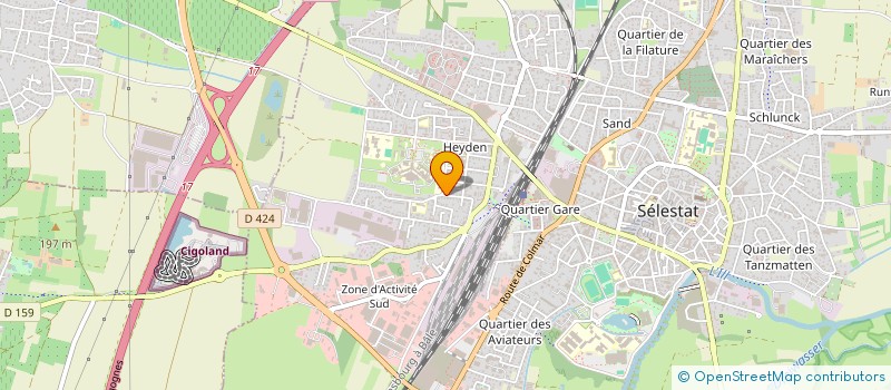 localisation de l'entreprise COMMUNAUTE PROFESSIONNELLE TERRITORIALE DE SANTE DE CENTRE ALSACE  SELESTAT