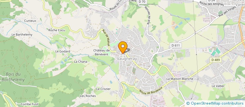 localisation de l'entreprise COMMUNAUTE PROFESSIONNELLE TERRITORIALE DE SANTE DES VALLONS DU LYONNAIS  VAUGNERAY