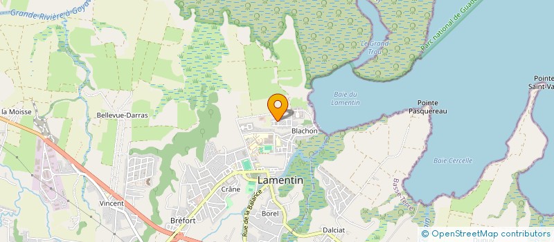 localisation de l'entreprise COMMUNAUTE PROFESSIONNELLE TERRITORIALE DE SANTE DU NORD BASSE-TERRE  LAMENTIN