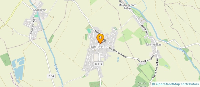 localisation de l'entreprise COMMUNAUTE PROFESSIONNELLE TERRITORIALE DE SANTE DU PAYS DE HAUTES COTE DE NUITS - VINGEANNE ET VAL DE SAONE  TART