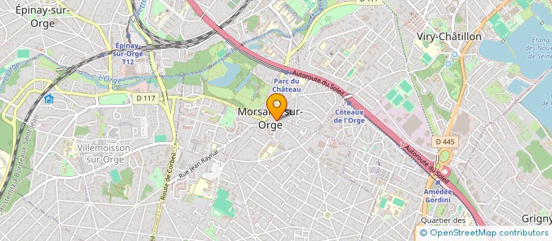 localisation de l'entreprise COMMUNAUTE PROFESSIONNELLE TERRITORIALE DE SANTE DU VAL D'ORGE  MORSANG-SUR-ORGE