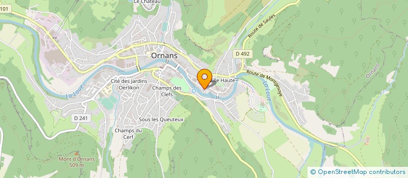 localisation de l'entreprise COMMUNAUTE PROFESSIONNELLE TERRITORIALE DE SANTE LOUE LISON (CPTS LOUE-LISON) à ORNANS