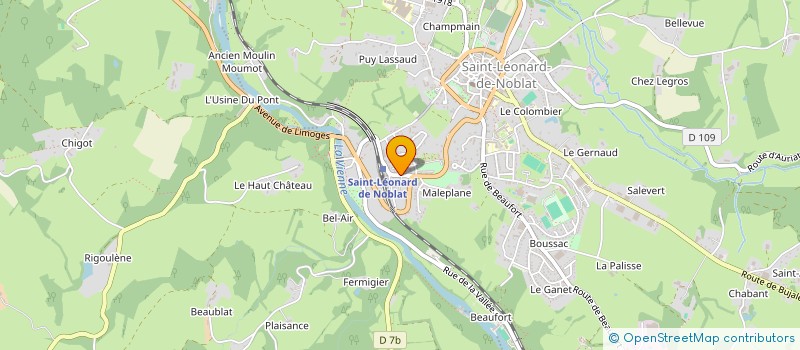 localisation de l'entreprise COMMUNAUTE PROFESSIONNELLE TERRITORIALE DE SANTE MONTS ET BARRAGES  SAINT-LEONARD-DE-NOBLAT