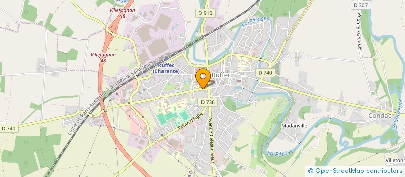 localisation de l'entreprise COMMUNAUTE PROFESSIONNELLE TERRITORIALE DE SANTE VALLEES DU NORD CHARENTE à RUFFEC