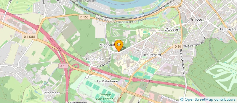 localisation de l'entreprise COMMUNAUTE TRAVAIL RELATIONS HUMAINES à POISSY