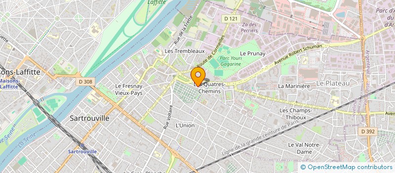 localisation de l'entreprise COMMUNAUTES CHRETIENNES DES YVELINES  SARTROUVILLE