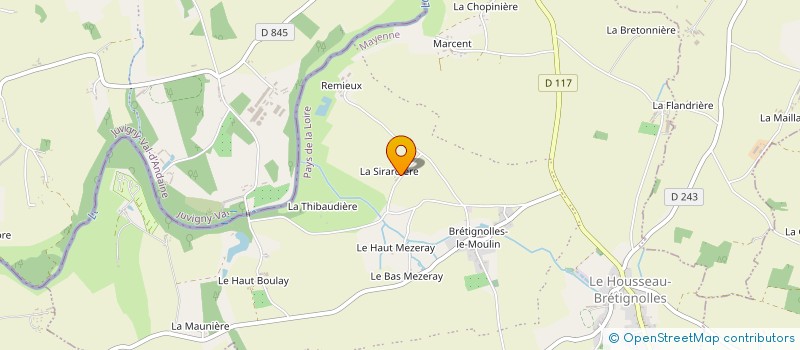 localisation de l'entreprise COMMUNE ASSOCIEE BRETIGNOLLES LE MOULIN à LE HOUSSEAU-BRETIGNOLLES