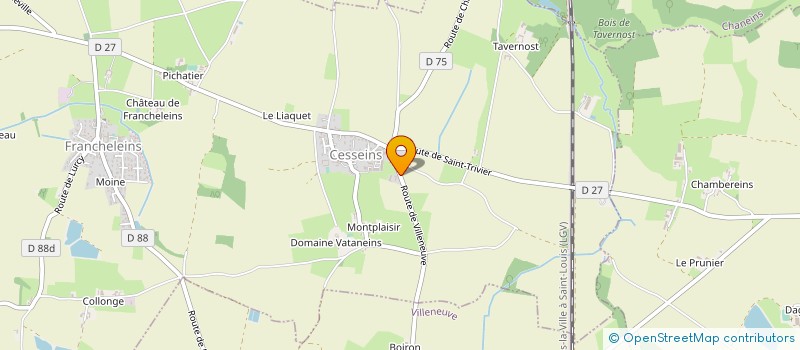 localisation de l'entreprise COMMUNE ASSOCIEE D AMAREINS à FRANCHELEINS