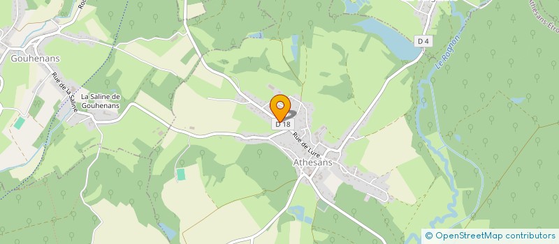 localisation de l'entreprise COMMUNE ASSOCIEE D'ETROITEFONTAINE  ATHESANS-ETROITEFONTAINE