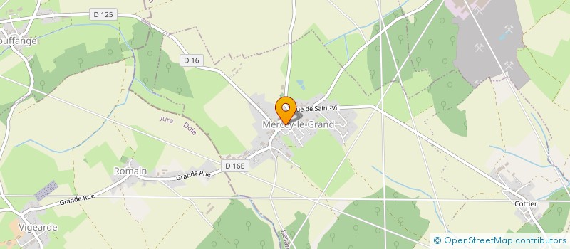 localisation de l'entreprise COMMUNE ASSOCIEE DE COTTIER  MERCEY-LE-GRAND