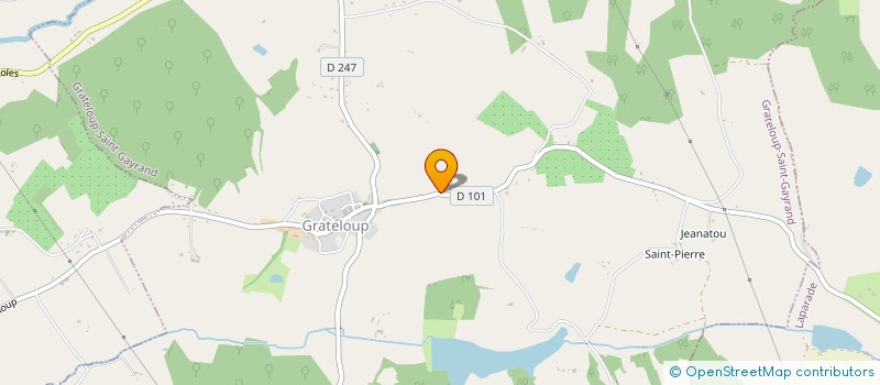 localisation de l'entreprise COMMUNE ASSOCIEE DE SAINT GAYRAND  GRATELOUP-SAINT-GAYRAND