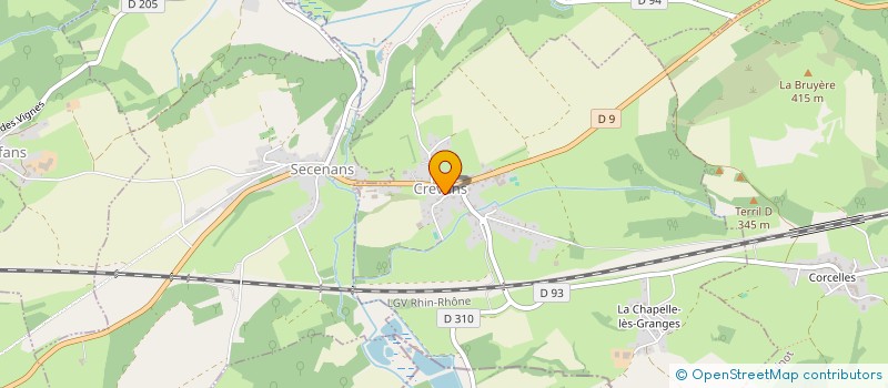 localisation de l'entreprise COMMUNE CREVANS CHAPELLE LES GRANGES  CREVANS-ET-LA-CHAPELLE-LES-GRANGES