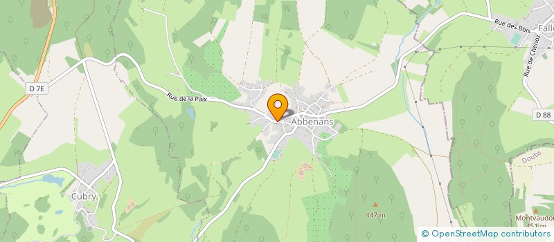 localisation de l'entreprise COMMUNE D'ABBENANS à ABBENANS
