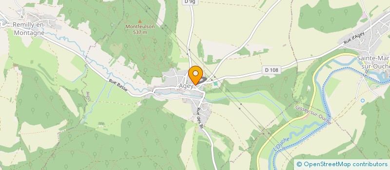 localisation de l'entreprise COMMUNE D'AGEY  AGEY