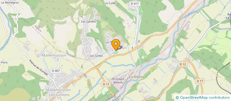 localisation de l'entreprise COMMUNE D AIGLUN à AIGLUN