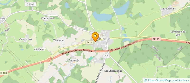 localisation de l'entreprise COMMUNE D'AJAIN  AJAIN