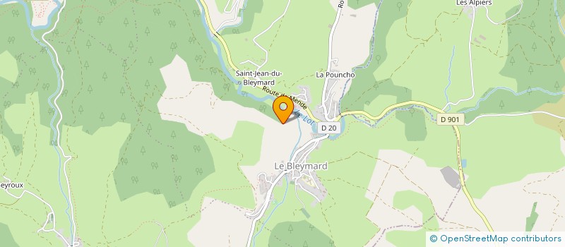 localisation de l'entreprise COMMUNE D ALLENC à ALLENC