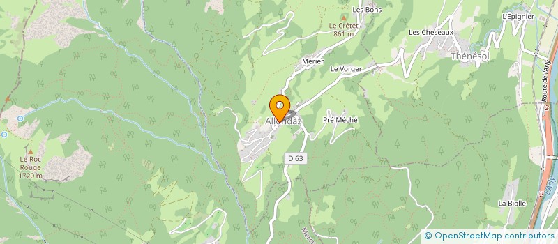 localisation de l'entreprise COMMUNE D ALLONDAZ  ALLONDAZ