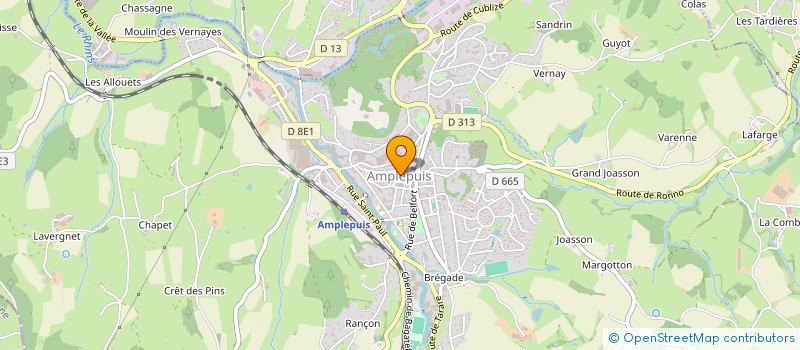 localisation de l'entreprise COMMUNE D AMPLEPUIS  AMPLEPUIS
