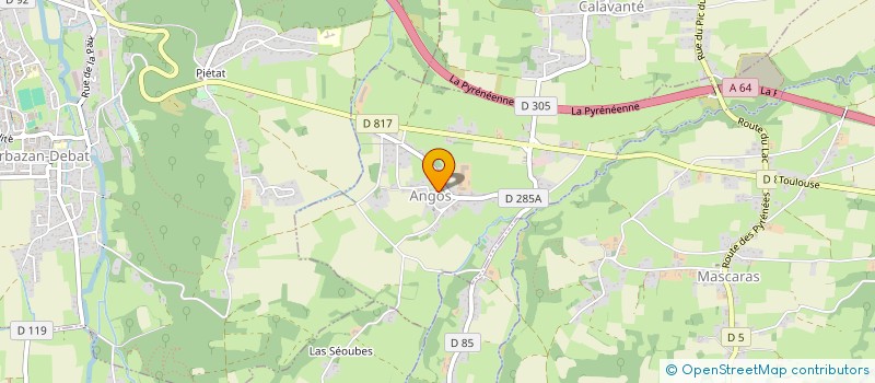 localisation de l'entreprise COMMUNE D ANGOS  ANGOS