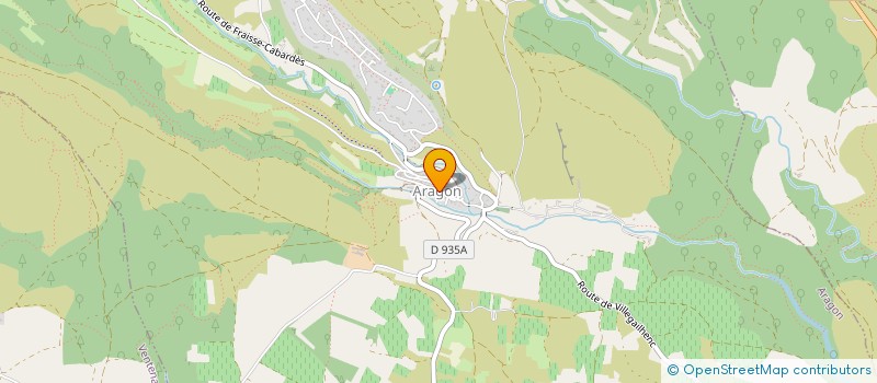 localisation de l'entreprise COMMUNE D ARAGON  ARAGON