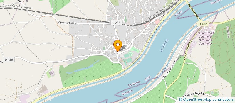 localisation de l'entreprise COMMUNE D ARAMON  ARAMON