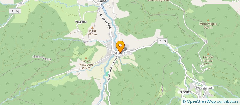 localisation de l'entreprise COMMUNE D ARBAS  ARBAS