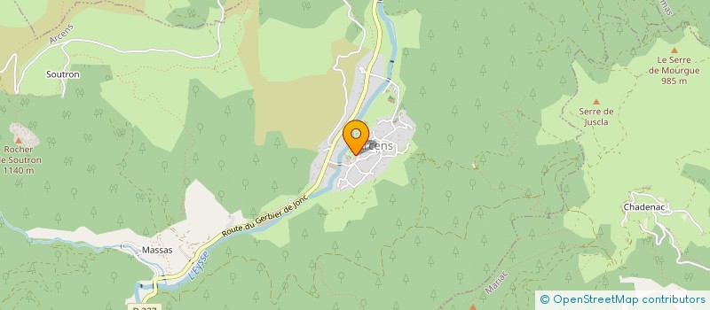 localisation de l'entreprise COMMUNE D ARCENS  ARCENS