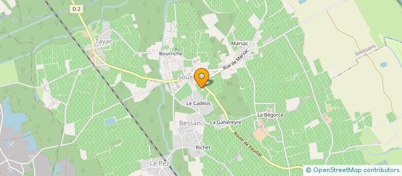 localisation de l'entreprise COMMUNE D'ARCINS  ARCINS