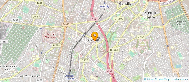 localisation de l'entreprise COMMUNE D ARCUEIL à ARCUEIL
