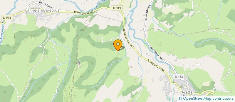 localisation de l'entreprise COMMUNE D ARETTE  ARETTE